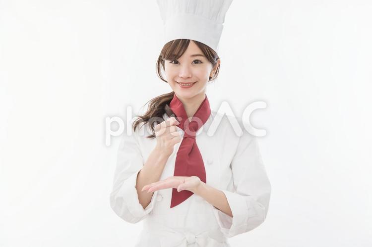 シェフ　考える シェフ,女性,考えるの写真素材