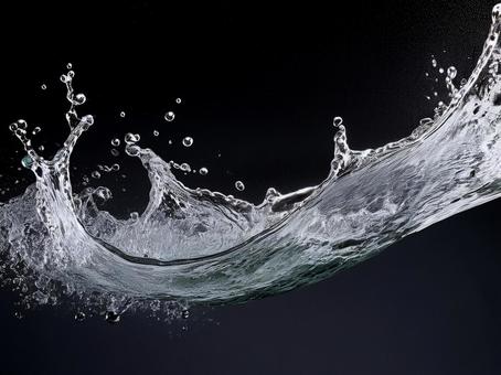 落ちた時の水飛沫_AS000011の写真