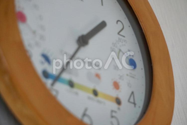 壁　時計　温度　湿度　天気／３ 時計,壁掛け時計,時間の写真素材