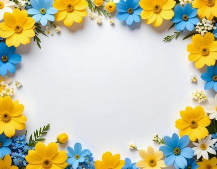 造花の立体的な花のメッセージカード 造花の立体的な花のメッセージカードの写真