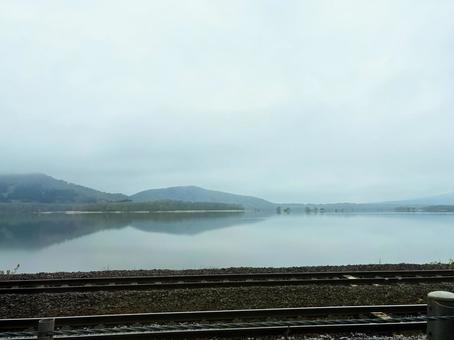 Photo, lake, fog, rain, 