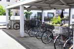 マンションの自転車置き場（駐輪場）2 自転車置き場,駐輪場,自転車の写真素材