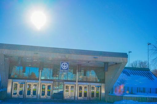 モントリオールのメトロ駅 モントリオール,カナダ,冬の写真素材
