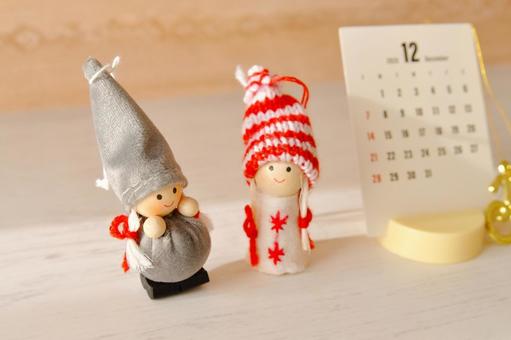 12月のカレンダー 12月のカレンダー カレンダー,12月,クリスマスの写真素材