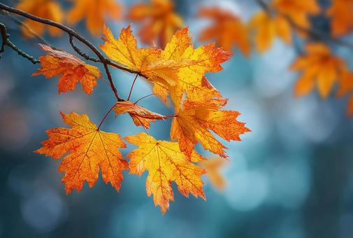 季節の移ろい、鮮やかな葉 季節の移ろい、鮮やかな葉の写真