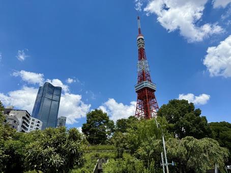 Photo, tokyo, tower, sky, 