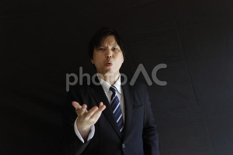 怒るビジネスマンの表情 ビジネスマン,男性,怒るの写真素材