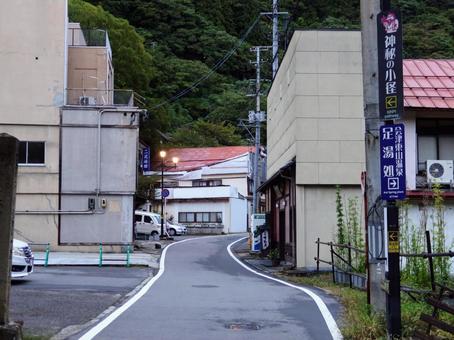 会津若松 東山温泉 温泉街 会津若松,東山温泉,足湯処の写真素材
