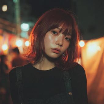 夜の街で見つけた美女の写真