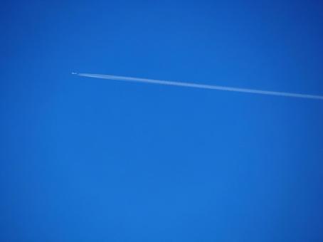 飛行機雲 飛行機雲の写真