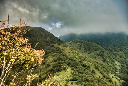 三瓶山の風景 しまね,登山,浸食の写真素材