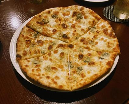Photo, pizza, quattromaggio, italian, 