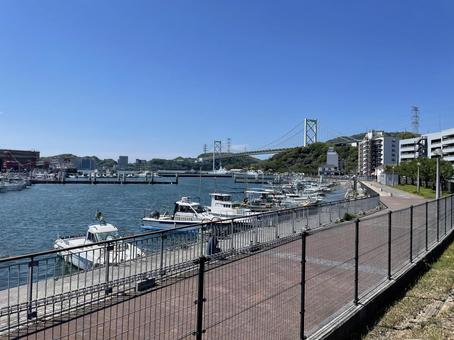 関門海峡 関門海峡 関門海峡,港,橋の写真素材