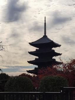 東寺の五重塔 東寺,お寺,日本の写真素材