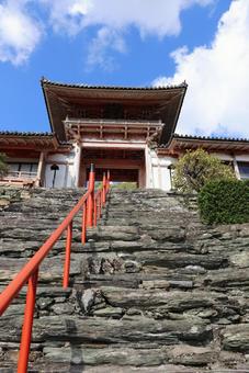 和歌浦天満宮　楼門と石段 和歌浦天満宮,楼門,高陽門の写真素材