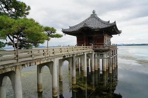 パワースポット　満月寺・浮御堂①　浮御堂 滋賀県大津市,満月寺,浮御堂の写真素材