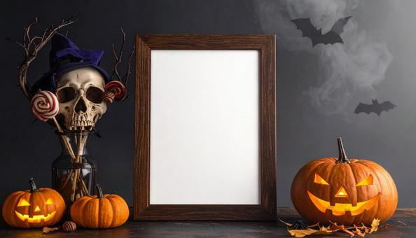 ハロウィンのダークなフレーム ハロウィンのダークなフレームの写真