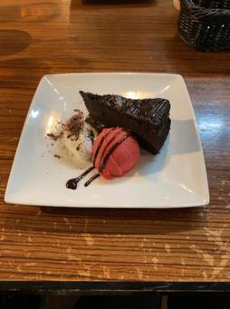 ケーキセット ケーキ,スイーツ,カフェの写真素材