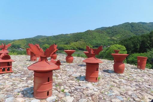 【山口県】柳井茶臼山古墳 山口,古墳,前方後円墳の写真素材