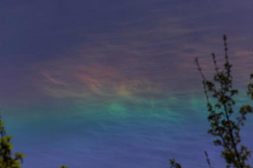 Photo, clouds, rainbow-colored, light, 
