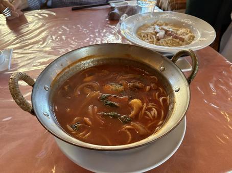 トマトスパゲッティ トマトスパゲッティ チーズ,パスタ,トマトスパゲッティの写真素材