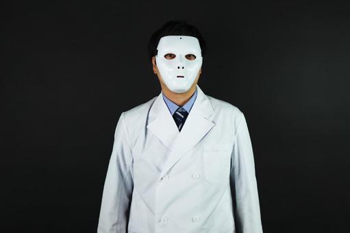 仮面をかぶった医師 仮面をかぶった医師 医師,白衣,男性の写真素材