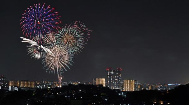 きれいな花火 福岡市東区花火大会,イベント,花火の写真素材