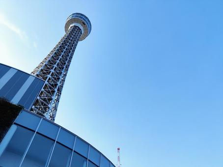 青空とマリンタワー 青空とマリンタワー マリンタワー,横浜,タワーの写真素材