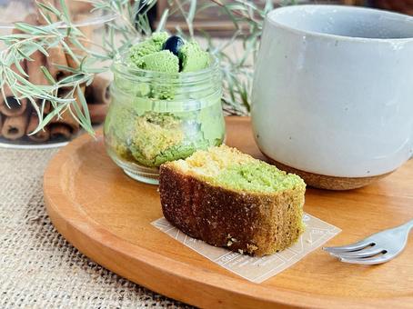 グリーンミニパフェ パフェ,アイス,抹茶の写真素材