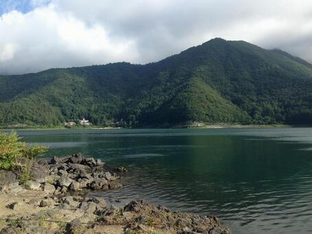 湖 湖,自然,夕方の写真素材