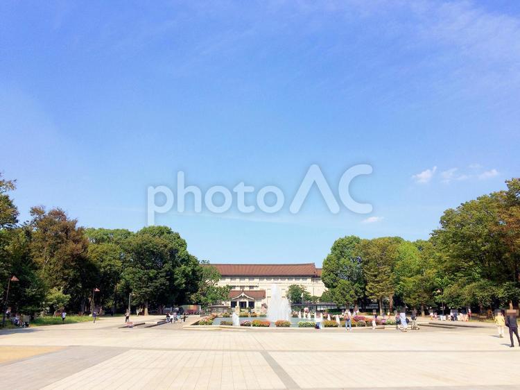東京風景・上野公園 上野公園,上野恩賜公園,噴水広場の写真素材