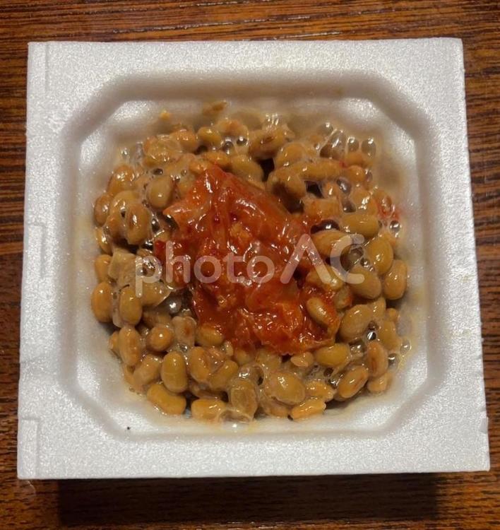 R7.03.02　キムチ納豆 納豆,キムチ納豆,キムチの写真素材