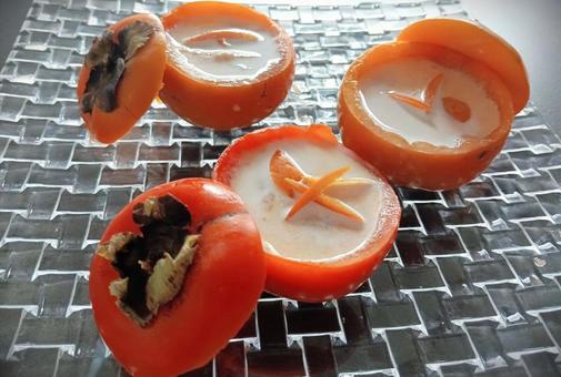 柿のプリンの写真