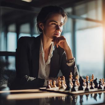 知的なビジネスシーンを演出する女性の写真