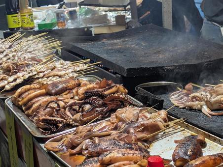 いか焼き いか焼き,食べ物,屋台の写真素材