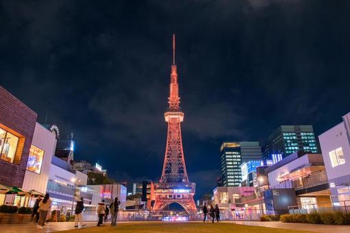 愛知県名古屋市 夜の名古屋テレビ塔 愛知県名古屋市 夜の名古屋テレビ塔 名古屋,名古屋テレビ塔,テレビ塔の写真素材