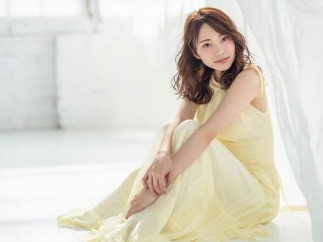 美容室イメージ撮影、女性モデル 美容室イメージ撮影、女性モデルの写真