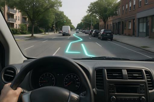 運転支援ナビ表示 運転支援ナビ表示の写真
