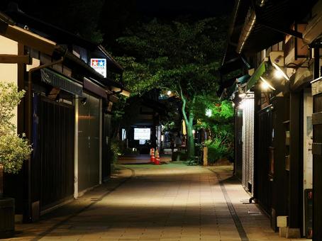 夜のなわて通り商店街(長野県) 夜のなわて通り商店街(長野県) なわて通り,商店街,静かの写真素材