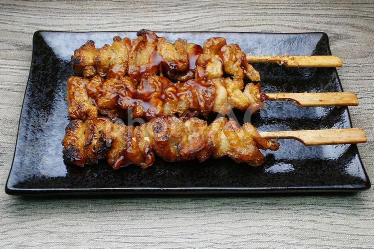 焼き鳥（とりかわ）-04 焼き鳥,居酒屋,鶏皮の写真素材