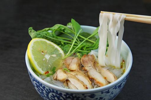 フォー フォー,平麺,米粉麺の写真素材