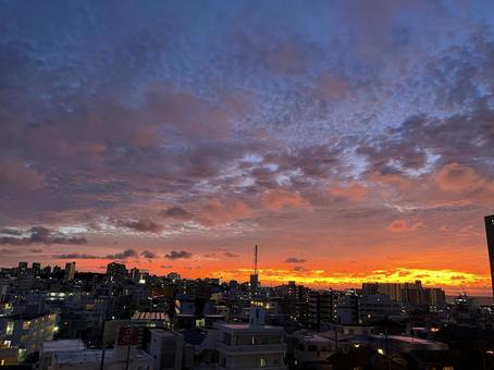夜景が見える宜野湾市街 夜景が見える宜野湾市街の写真