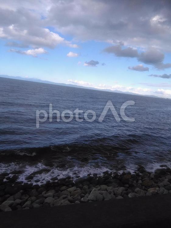 きれいな海と空 空,海岸,海岸線の写真素材