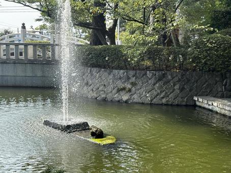 噴水 寒川神社 噴水 寒川神社の写真