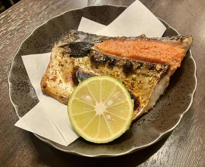 居酒屋の鯖めんたい 鯖,明太子,鯖明太の写真素材