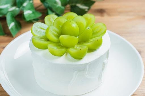 シャインマスカットのショートケーキ シャインマスカット,ケーキ,デザートの写真素材