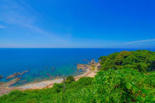 山形県の透明な海水と岩 山形県の透明な海水と岩 山形,海,水の写真素材
