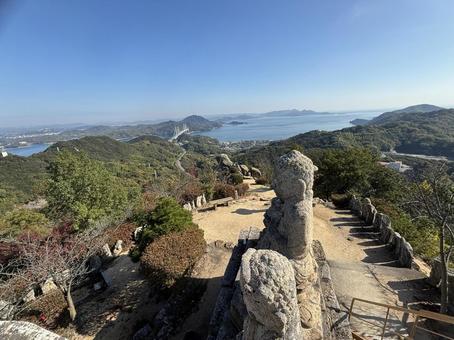 【風景写真】因島 白滝山の風景 因島,白滝山,山頂の写真素材