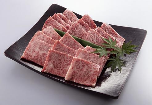 国産牛焼肉用 国産牛焼肉用 焼き肉用,椛,牛肉の写真素材