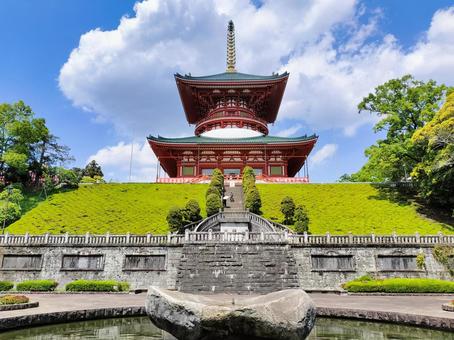 成田山新勝寺 西洋庭園から見る平和大塔 成田山新勝寺 西洋庭園から見る平和大塔 成田山,新勝寺,平和大塔の写真素材